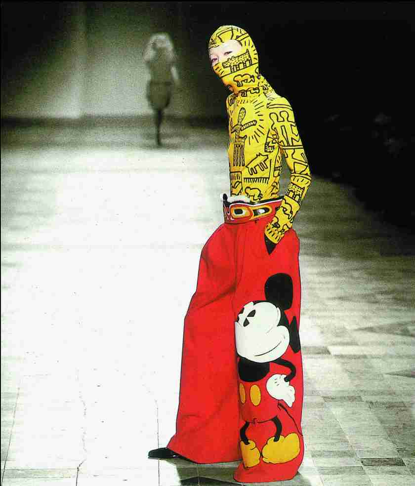 Winter 2002-2003 : “Keith Haring” top and balaclava and “Mickey” trousers, “Electrique Saga” collection, Photo © Jean Charles de Castelbajac. All rights reserved